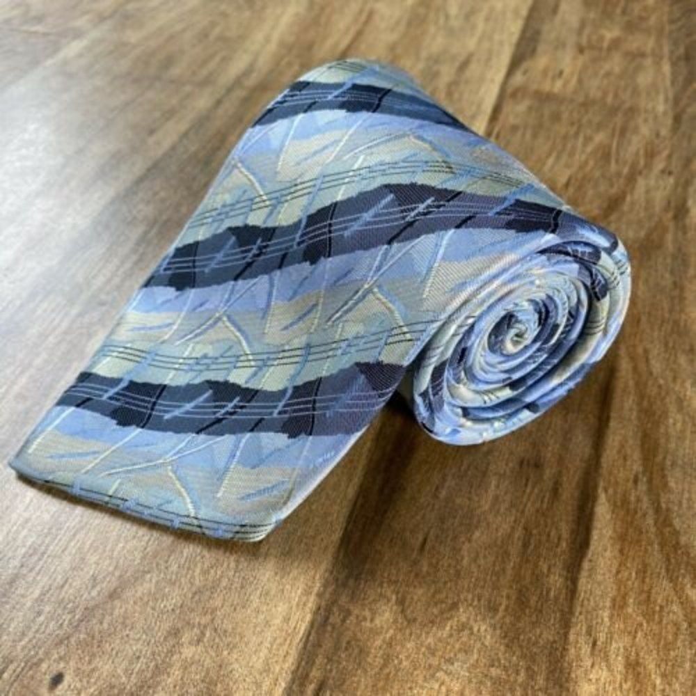 Ermenegildo Zegna Men’s 100% Silk Necktie Made In Italy Multicolor Tie 61” x 4”